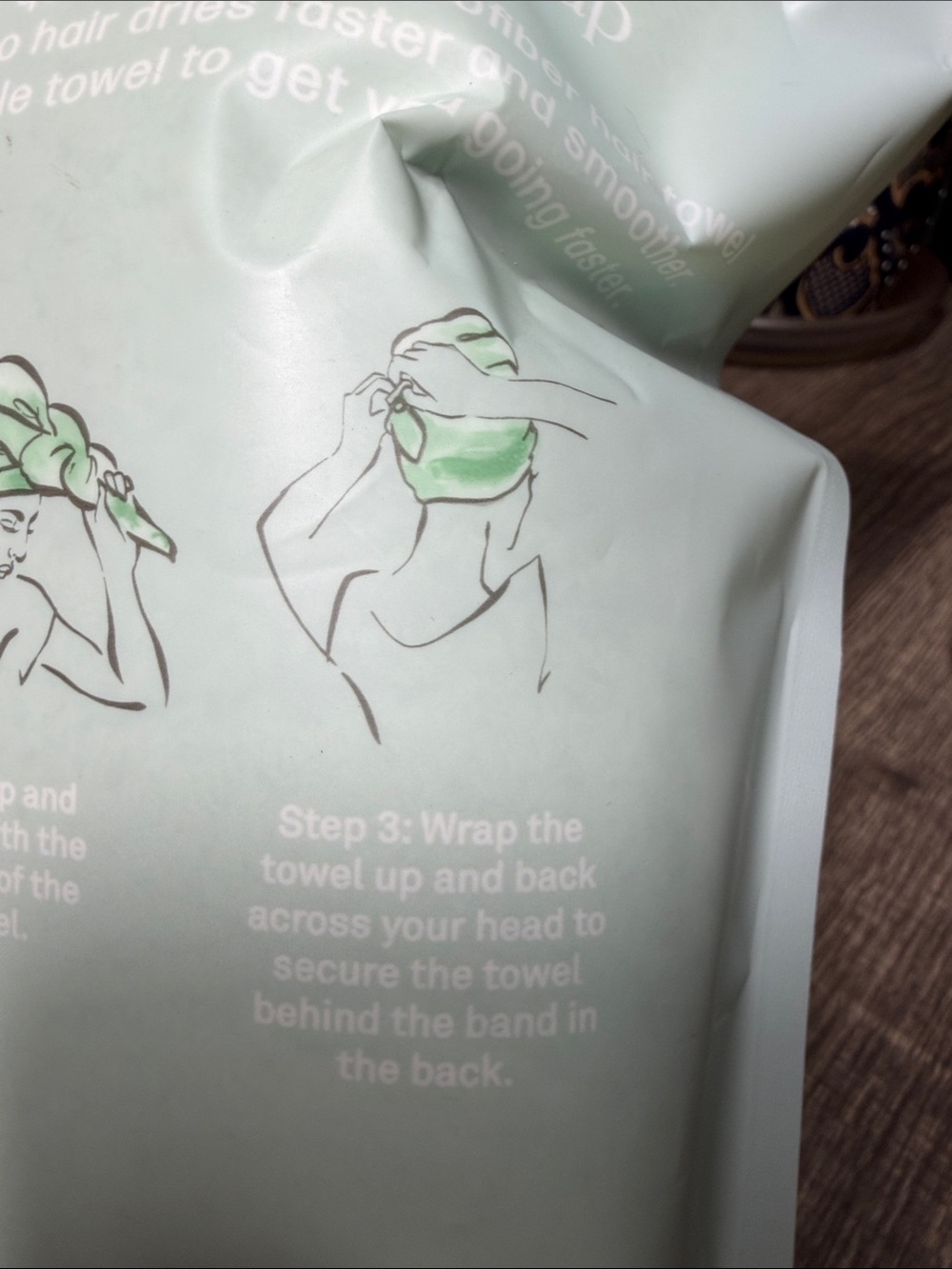 🍄5 for $35🍄 Bliss Mint Green Microfiber Hair Towel Wrap - Picture 6 of 7